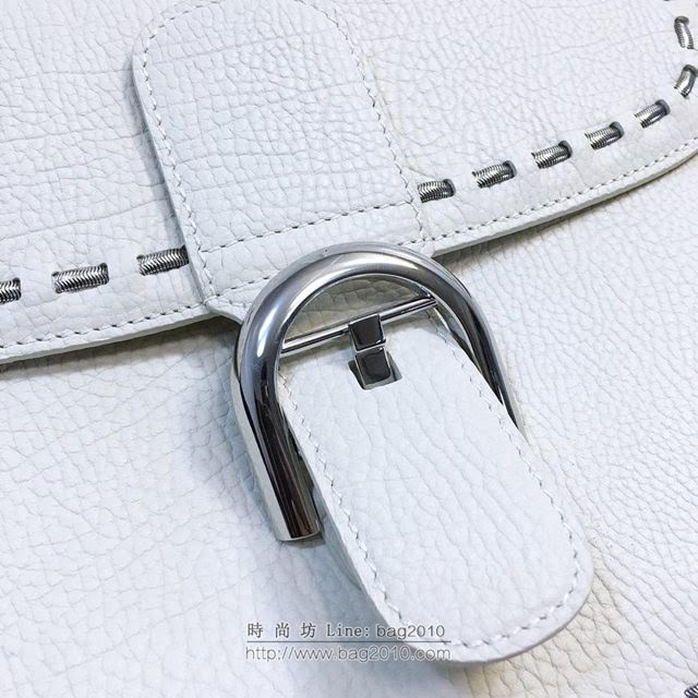 DELVAUX女包 Delvaux brilliantMM不銹鋼蛇鏈外縫 原版皮 德爾沃女手提包 DF0028蛇鏈白 大號 Delvaux女單肩斜挎包  fcs1104